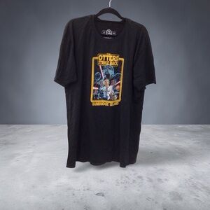 Bainbridge Island Black Graphic Tee with Bold Design